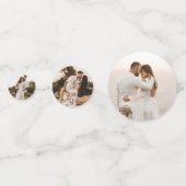 Monogram Palm Tree Fotos Beach Wedding Confetti Konfetti (Vorderseiten)