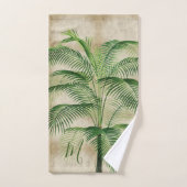 Monogram Palm Tree Vintages tropisches Elegant Badhandtuch Set (Handtuch)