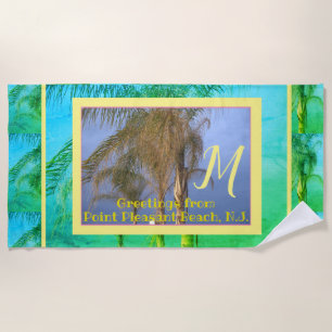 Monogram Palm Trees N.J. Strandtuch