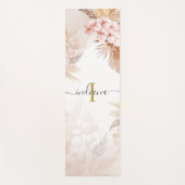 Monogram Pampas Grass Script Name Terracotta Yogamatte (Vorderseite)