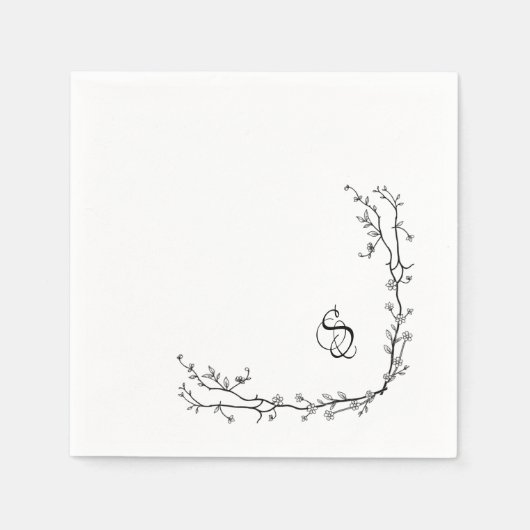 Monogram Paper Napkins Serviette (Vorderseite)