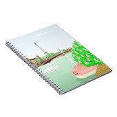 Monogram Paris Citycape Notebook (80 Seiten B&W) Notizblock (Rechte Seite)