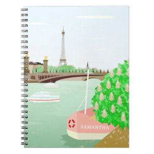 Monogram Paris Citycape Notebook (80 Seiten B&W) Notizblock