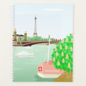 Monogram Paris Eiffel Tower Spring Boat Planner Planer (Vorderseite)