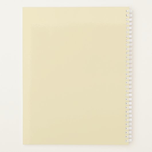 Monogram Parrots Blue Red Blume Beige Planner Planer (Rückseite)