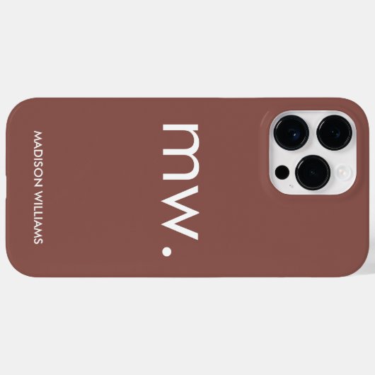 Monogram Pastel Elegant Feminine Minimalistisch Ca Case-Mate iPhone Hülle (Rückseite (Horizontal))