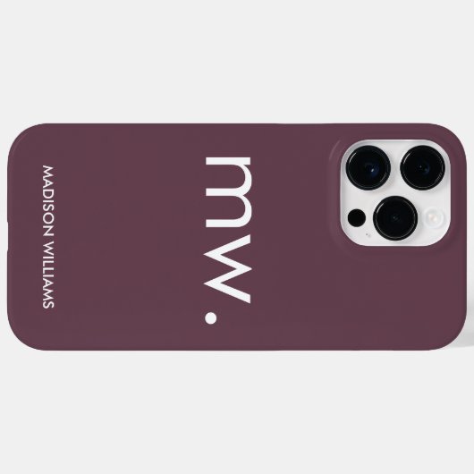 Monogram Pastel Elegant Feminine Minimalistisch Ca Case-Mate iPhone Hülle (Rückseite (Horizontal))