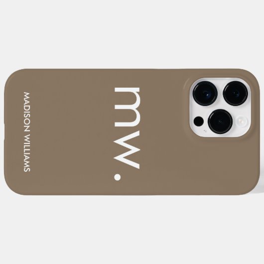 Monogram Pastel Elegant Feminine Minimalistisch Ca Case-Mate iPhone Hülle (Rückseite (Horizontal))