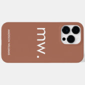 Monogram Pastel Elegant Feminine Minimalistisch Ca Case-Mate iPhone Hülle (Rückseite (Horizontal))