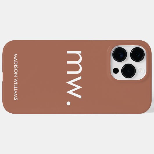 Monogram Pastel Elegant Feminine Minimalistisch Ca Case-Mate iPhone Hülle (Rückseite (Horizontal))