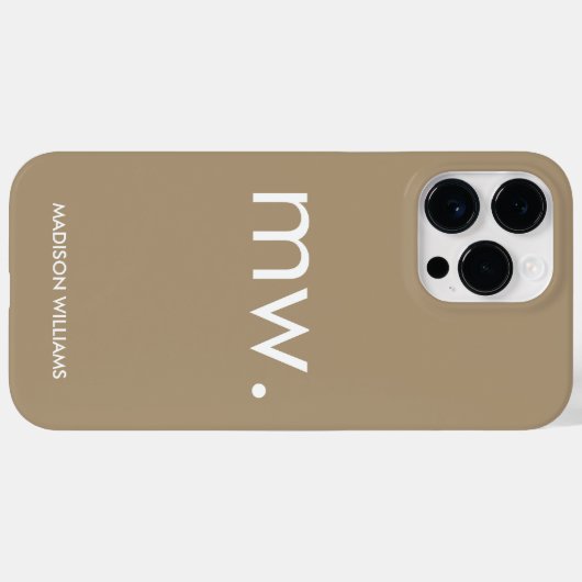 Monogram Pastel Elegant Feminine Minimalistisch Ca Case-Mate iPhone Hülle (Rückseite (Horizontal))