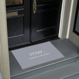 Monogram Pastel Elegant Stilvoll Moderne Minimalis Fußmatte