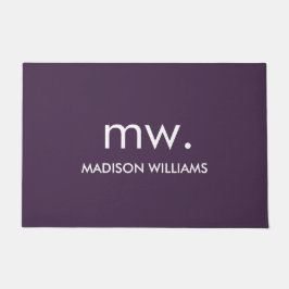 Monogram Pastel Elegant Stilvoll Moderne Minimalis Fußmatte