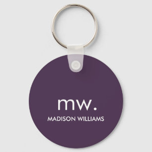 Monogram Pastel Elegant Stilvoll Moderne Minimalis Schlüsselanhänger
