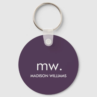 Monogram Pastel Elegant Stilvoll Moderne Minimalis Schlüsselanhänger