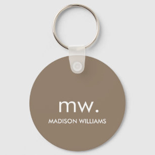 Monogram Pastel Elegant Stilvoll Moderne Minimalis Schlüsselanhänger