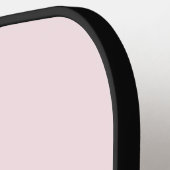 Monogram Pastel Pink Elegante Gold Schwarz Minimal Pickleball Schläger (Linke Seite)