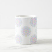 Monogram Pastel Rainbow Sundae Polka Dot Mandala Kaffeetasse (Mittel)