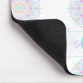 Monogram Pastel Rainbow Sundae Polka Dot Mandala Mousepad (Ecke)
