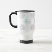 Monogram Pastel Rainbow Sundae Polka Dot Mandala Reisebecher (Links)