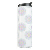 Monogram Pastel Rainbow Sundae Polka Dot Mandala Thermosbecher (Nach links gedreht)