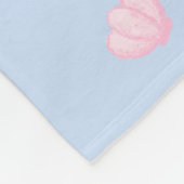 Monogram Pastel Seashells and Pearls in Periwinkle Fleecedecke (Ecke)