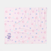 Monogram Pastel Seashells and Pearls in Pink Fleecedecke (Vorderseite (Horizontal))
