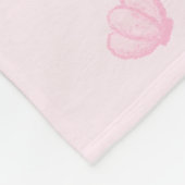 Monogram Pastel Seashells and Pearls in Pink Fleecedecke (Ecke)