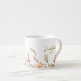 Monogram Pastellbaby Pink Sky Baby Blume Design Espressotasse