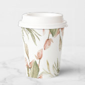 Monogram Pastellbaby Pink Sky Baby Blume Design Pappbecher (Rechts)