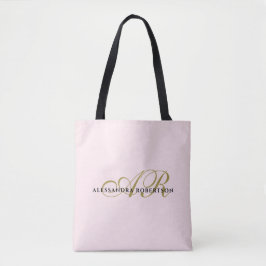 Monogram Pastellrot Rosa Gold Schwarz Eleganter Ch Tasche