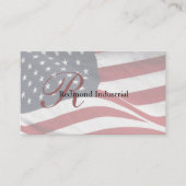 Monogram Patriotic Business Cards Visitenkarte (Vorderseite)