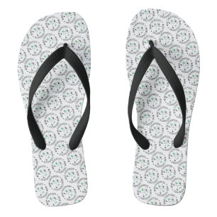 Monogram Pattern Golfers Personalisierter Name Badesandalen