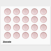Monogram Pearl Pink Wax Siegel Sticker (Blatt)
