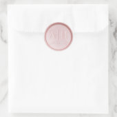 Monogram Pearl Pink Wax Siegel Sticker (Tasche)