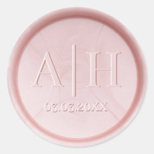 Monogram Pearl Pink Wax Siegel Sticker