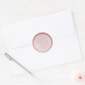 Monogram Pearl Pink Wax Siegel Sticker (Umschlag)
