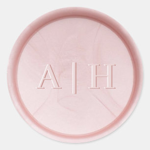 Monogram Pearl Pink Wax Siegel Sticker