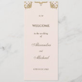 Monogram Pearl Vintage Wedding Program Programm (Vorderseite)