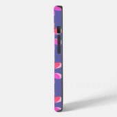 Monogram Periwinkle Retro Floral Muster Case-Mate iPhone Hülle (Rückseite / Links)