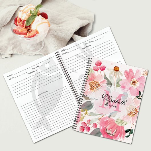 Monogram Personal Cooking-Rezepte Notebook Notizblock