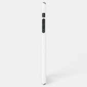 Monogram personalisieren, Bold Gray Letters on Whi iPhone Hülle (Linke Seite)