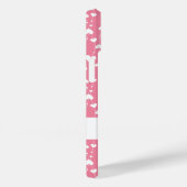 Monogram personalisieren Sie die Pink White Hearly Case-Mate iPhone Hülle (Rückseite / Rechts)