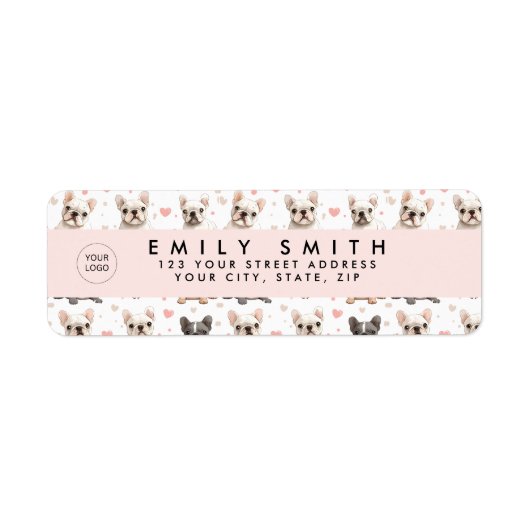 Monogram Personalisiert Adorable French Bulldog (Vorne)