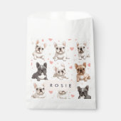 Monogram Personalisiert Adorable French Bulldog Geschenktütchen (Vorderseite)