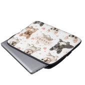 Monogram Personalisiert Adorable French Bulldog Laptopschutzhülle (Vorne Knopf)