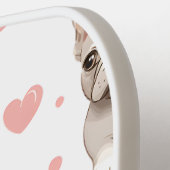 Monogram Personalisiert Adorable French Bulldog Pickleball Schläger (Linke Seite)