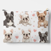 Monogram Personalisiert Adorable French Bulldog Zubehörtasche (Rückseite)