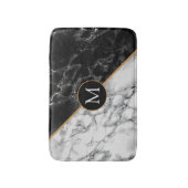 Monogram Personalisiert Bath Mat Marmor Design Badematte (Vorderseite Vertikal)