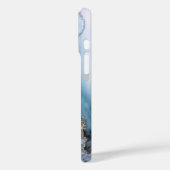 Monogram Personalisiert Blue Marble iPhone Case (Rückseite / Links)